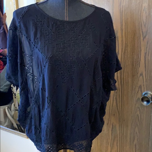 Club Monaco blouse, navy blue, beautiful look - Picture 7 of 7